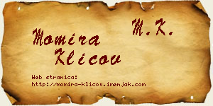 Momira Klicov vizit kartica